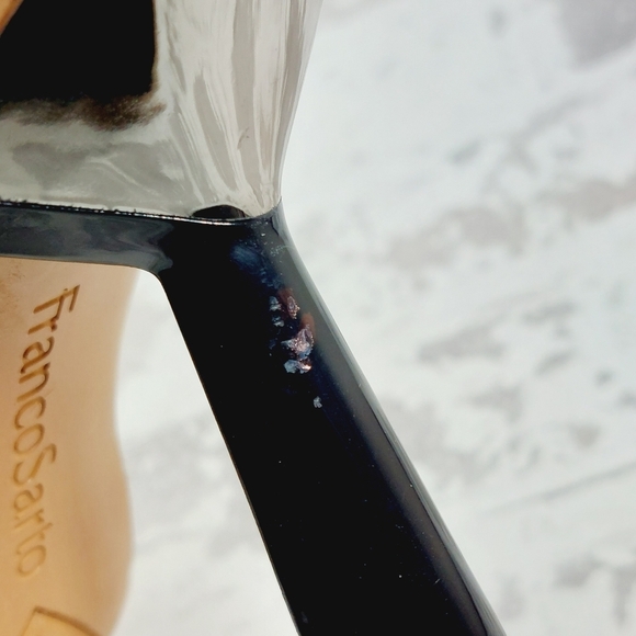 New Franco Sarto Rania 2 Black Faux Leather Stiletto Heel Sandals O707 - Picture 12 of 14